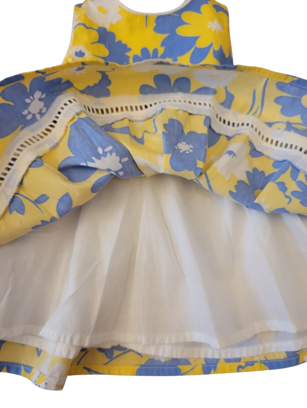 The Children's Place Dress Newborn Yellow‎ and Blue Floral